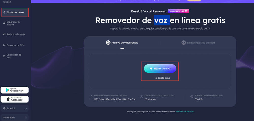 ir a removedor vocal