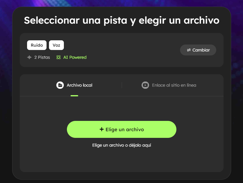 Elegir archivo