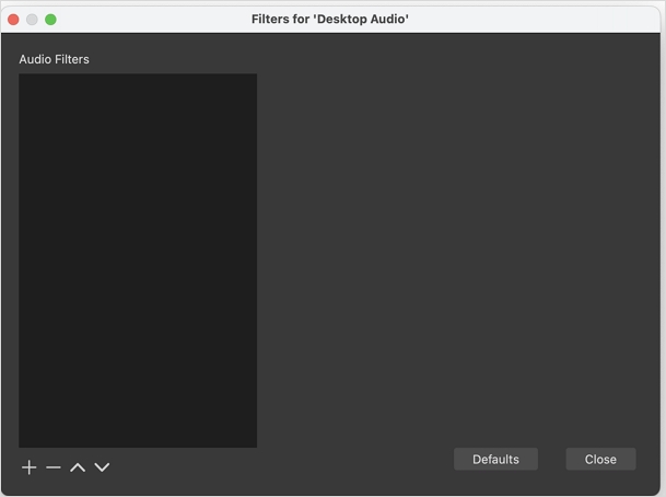 click the + to select the filter