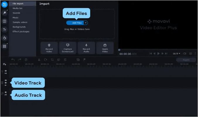 Dateien hinzufügen Option movavi