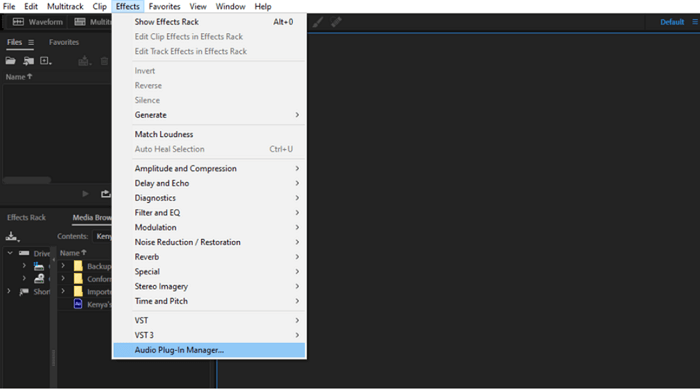 Ajouter le plugin Adobe Audition