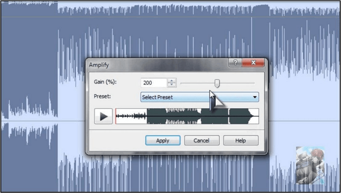 Verstärkung einstellen WavePad