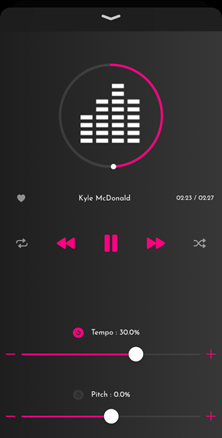 adjust pitch and tempo iphone