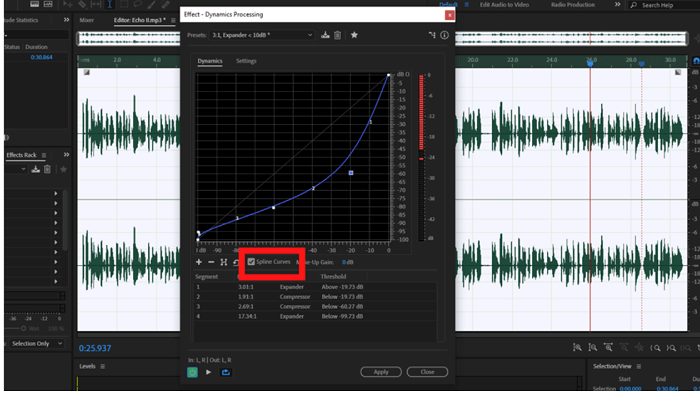 Ajustez les paramètres d'attaque et de relâchement