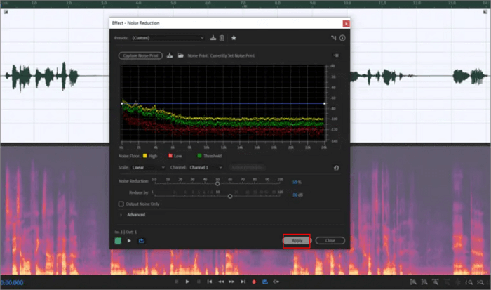adobe audition apply noise reduction