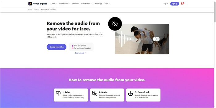 adobe express music remover