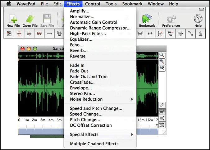 Audio verstärken WavePad