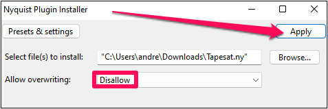 apply button audacity