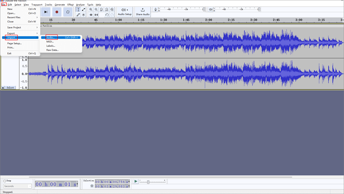 import your audio file