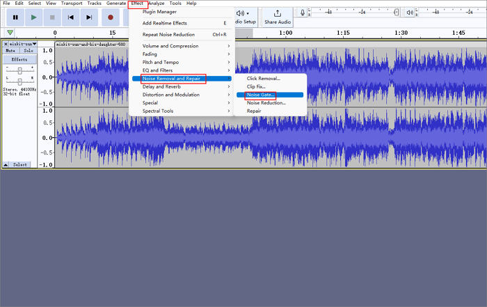 audacity noise gate