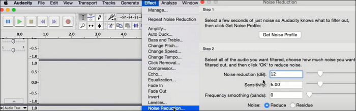 audacity noise reduction