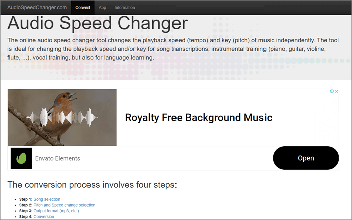 trocador de velocidade de áudio