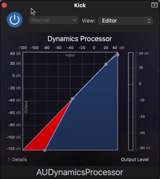 AUdynamicsprocesser Expander Plugin UI