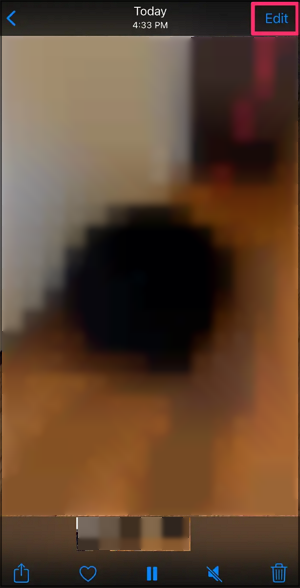 open the video and click edit