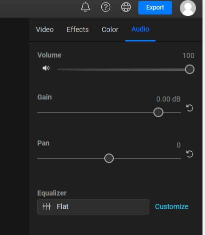 choose audio option