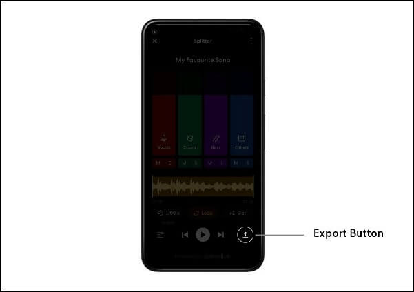 choose export button
