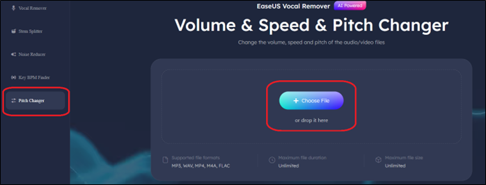 選擇檔案上傳歌曲