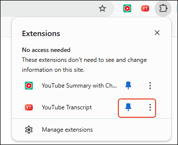 chrome pin extensions