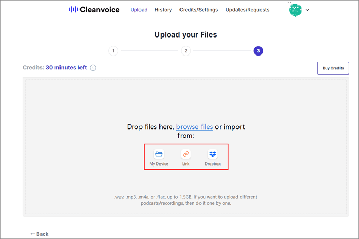 cleanvocie 拖放文件