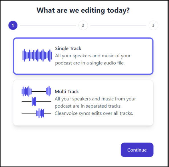 Interfaz de usuario de CleanVoice AI