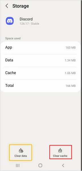Clear cache android