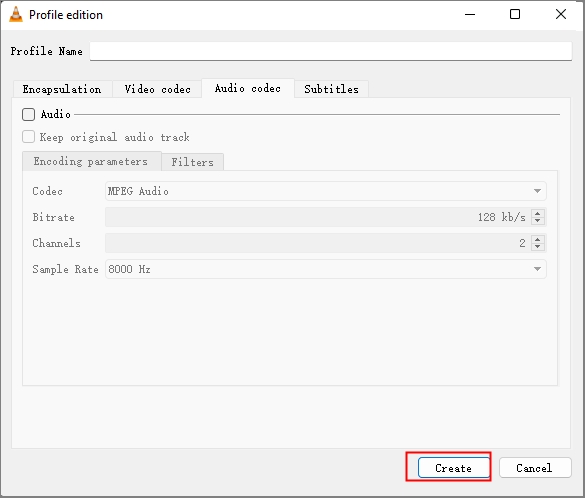 Click the Create butto
