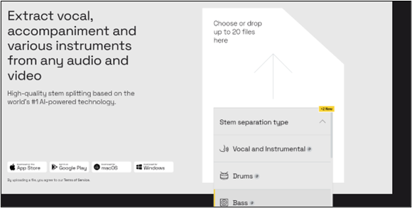 Klicken Sie auf Spindeltrennungsart
