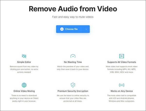 clideo music remover interface