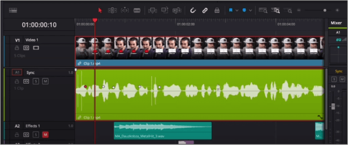 Create keyframes DaVinci Resolve