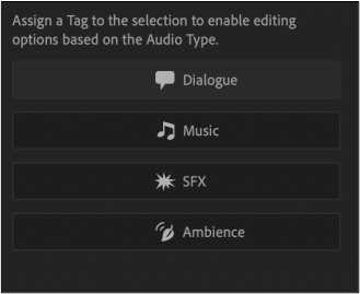 dialogue option essential sound panel premiere pro