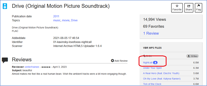 歌曲名稱旁的下載按鈕