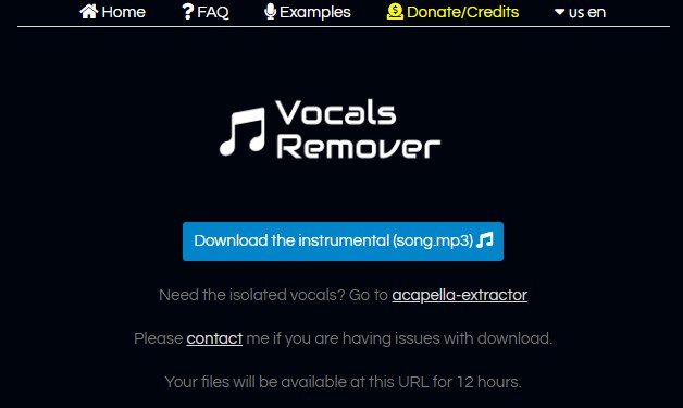 download the instrumental file