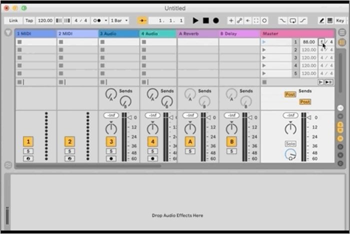 drag the master track