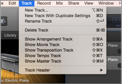 duplicate track in garageband