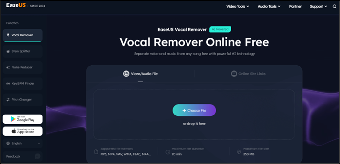 easeus vocal remover vista previa