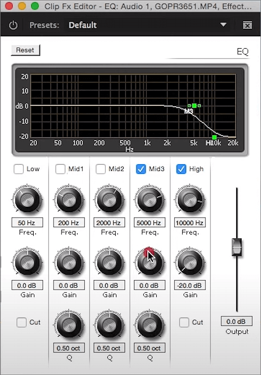 eq-einstellung premiere pro