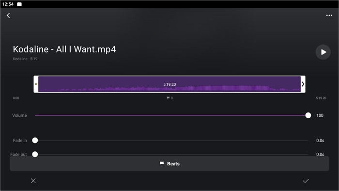 Extract Audio and adjust the volume