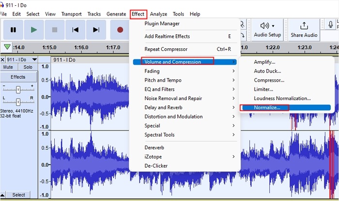 find the Normalize effect