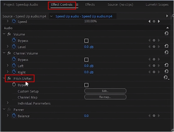 向下滾動找到變調器