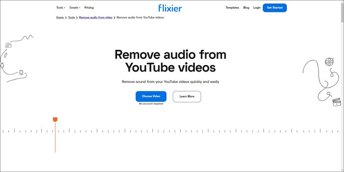 flixier music remover from youtube video