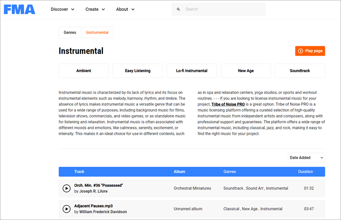 arquivo de música livre