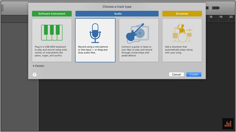 garageband select track