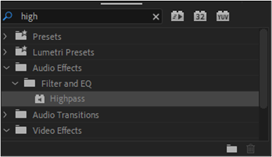 high pass filter premiere pro