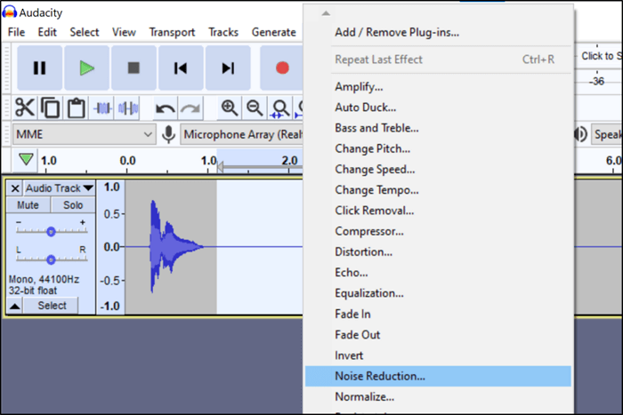 apply noise reduction