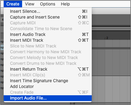 Importar audio en Ableton Live