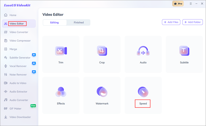 importar vídeo existente