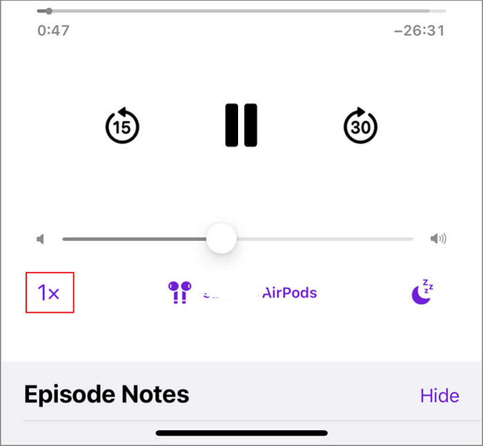 iphone apple podcasts find volume