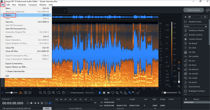 izotope RX 8 import a song