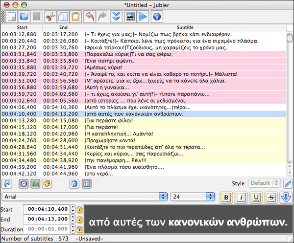 jubler untertitel-generator