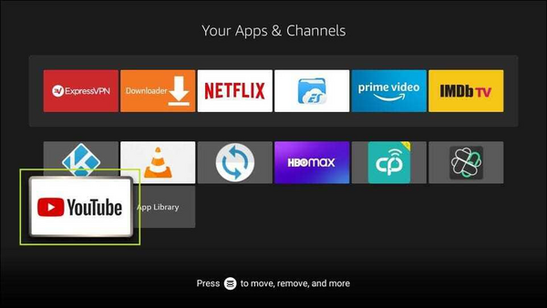 launch the youtube tv app on fire tv